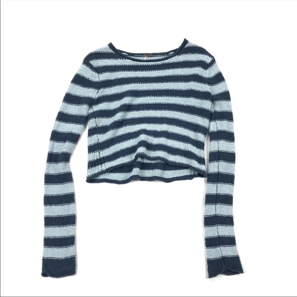 Free People striped knit long sleeve sweater 45